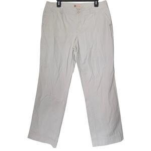 Faded Glory Pants Womens 14 Petite Gray Washed Stretch Chino Straight Leg Casual